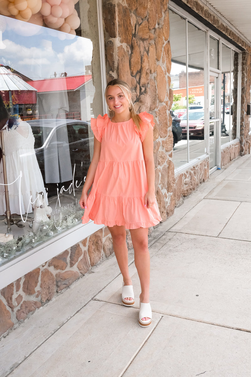 TIERED BABYDOLL DRESS | PAPAYA