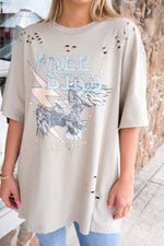 FREE BIRD OVERSIZED GRAPHIC | KHAKI