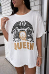QUEEN GLITTER CREST MERCH TEE