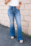 BUTTON DOWN FLARE | DARK