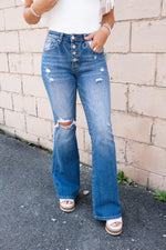 BUTTON DOWN FLARE | DARK