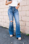 BUTTON DOWN FLARE | DARK