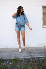 WRAP HER UP TOP | DENIM