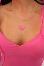 HEART NECKLACE | PINK