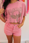 STAY WILD ROAM FREE TEE | PINK