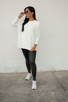 FAUX LEATHER LEGGINGS | BLACK