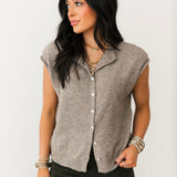 Piper Cardi Vest | Mocha