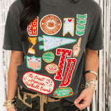 Varsity Football Patches Tee