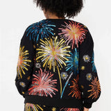 Black Bright Firework Sweatshirt | Queen Of Sparkles