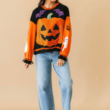 Multi Ruffle Lace Trim Pumpkin & Bat Sweatshirt | Queen Of Sparkles