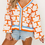 Licensed Tennessee Knit In Mascot Rhinestone Cardigan | Queen Of Sparkles