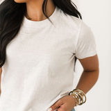 Essential Crop Tee | Heather Grey