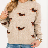 Grey Fuzzy Weenie Dog Sweater | Queen Of Sparkles