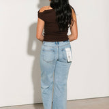 Asymmetrical Sweater Top | Brown