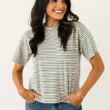Cassandra Striped Tee | Oat