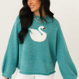 Swan Sweater | Aqua