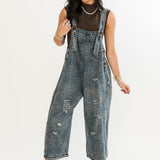 Untamed Chic Overalls | Denim Leopard