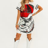 Licensed UGA Oversized Mascot Tee Dress | Queen Of Sparkles