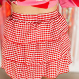 Be Mine Gingham Mini Skirt