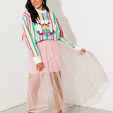 Rainbow Stripe Birthday Cake Sweater | Queen Of Sparkles