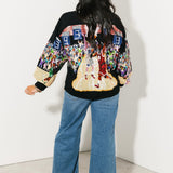 Black Basketball Court Scene Sweatshirt | Queen Of Sparkles