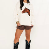 Saddle Up Sweater | Cream
