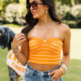 Game Plan Top | Orange Stripe