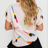 Pale Pink Paint Brush Tee | Queen Of Sparkles