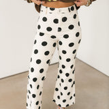 Polka Dot Wide Leg Jeans