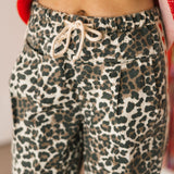 Wild About You Denim Pants | Red Leopard