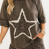 Stitched Star Tee | Cheetah