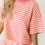 Sunny Stripe Tee | Pink Lemonade