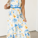 Tropical Oasis Midi Dress | Blue