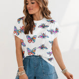 White Rainbow Butterfly & Bee Tee | Queen Of Sparkles