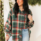 Wildwood Oversized Flannel Shirt | Pine Green