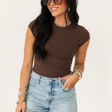 Ribbed Bodysuit | Chocolate