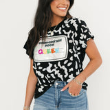 Black Composition Book Queen Tee | Queen Of Sparkles