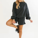 Mineral Washed Pullover | Black