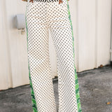 Game Day Contrast Wide Leg Denim Jean