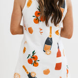 White Mimosa Icon V Neck Tank Dress | Queen Of Sparkles
