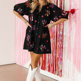 XOXO Tic Tac Toe Cotton Button Up Dress