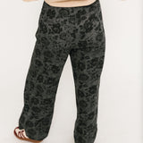 Vintage Bloom Denim Pant | Charcoal