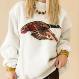 Flying Mallard Duck Mock Neck Sweatshirt