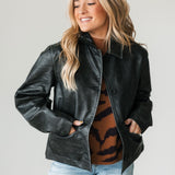 Hera Vegan Leather Jacket | Black