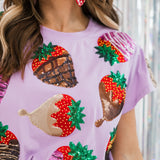 Purple Chocolate Covered Strawberries Tee