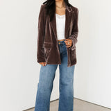 Velvet Blazer | Mocha