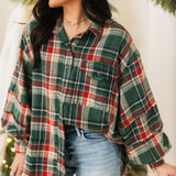 Wildwood Oversized Flannel Shirt | Pine Green