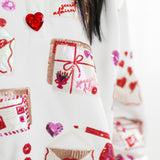 White Love Letters Shorts