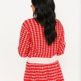 Holiday Houndstooth Mini Skirt