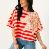 Marnie Stripe Top | Red